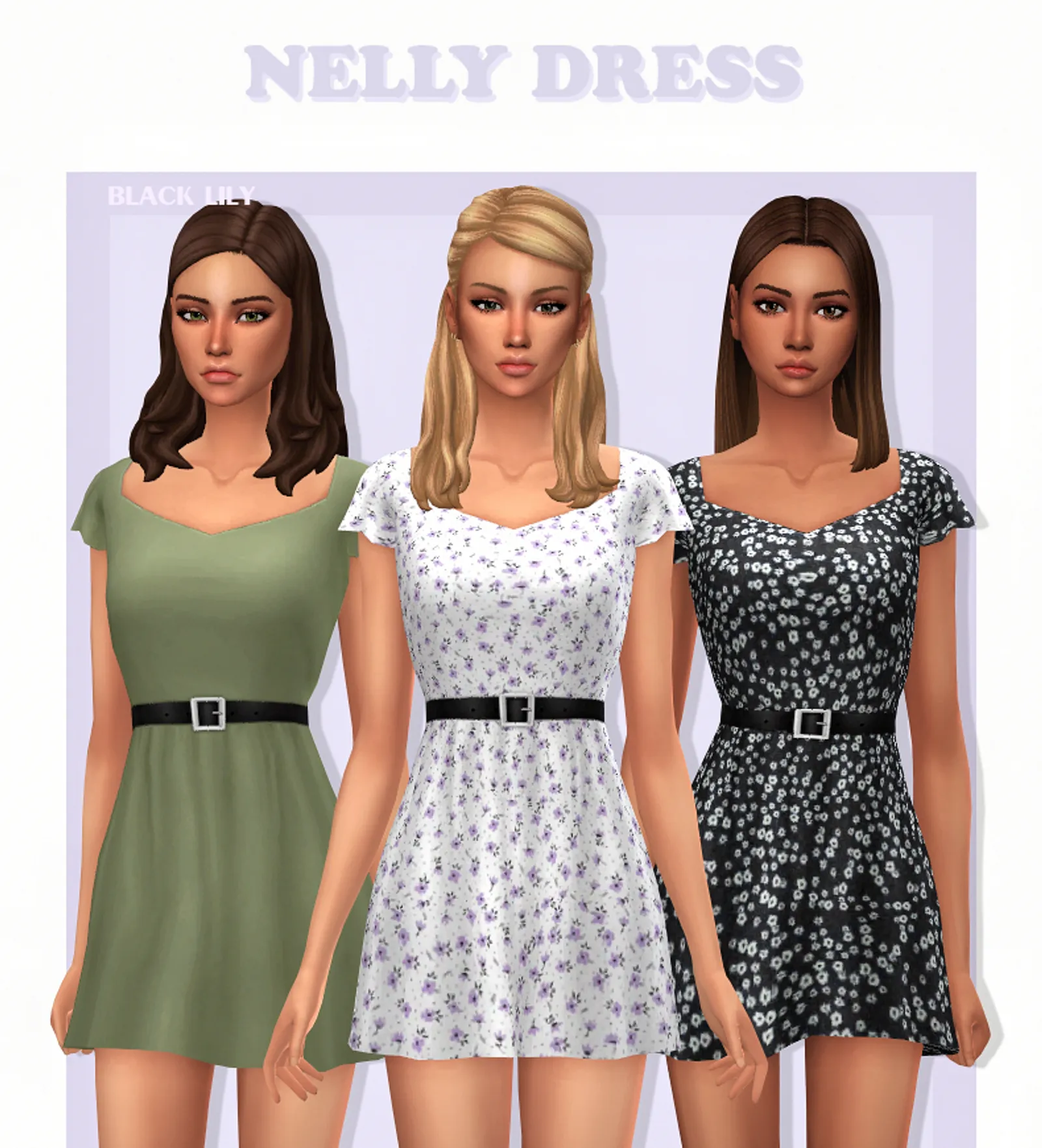 Nelly Dress | Dresses | MySims4Mods