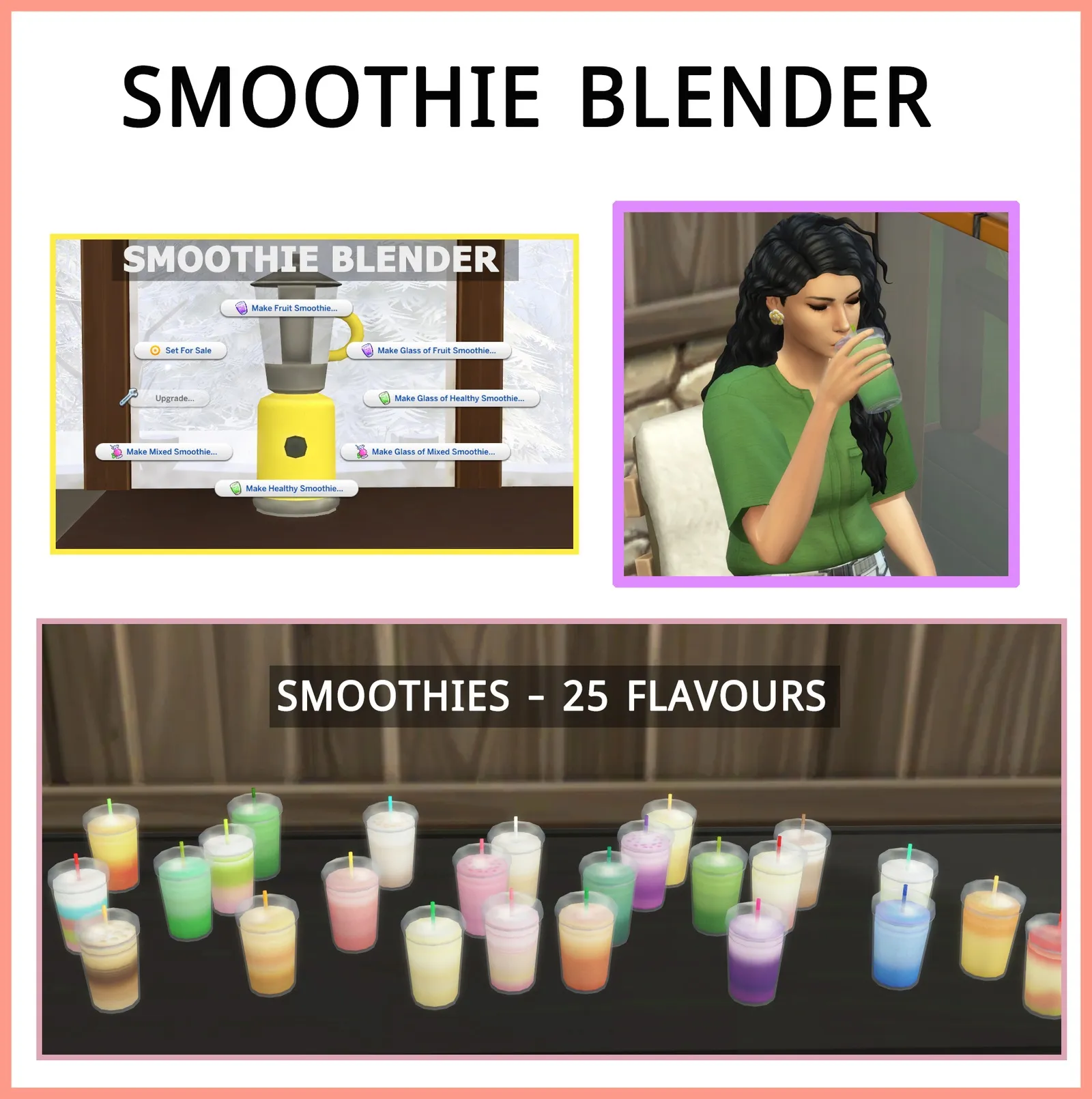 Smoothie Blender | Sims 4 Cuisine & Food Mods | Explore Delicious 