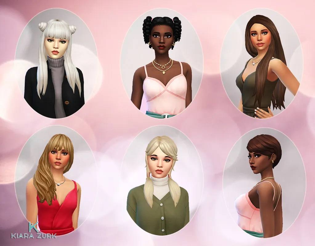 6 Female Hairstyles Color Updated 6 | Hairs | MySims4Mods