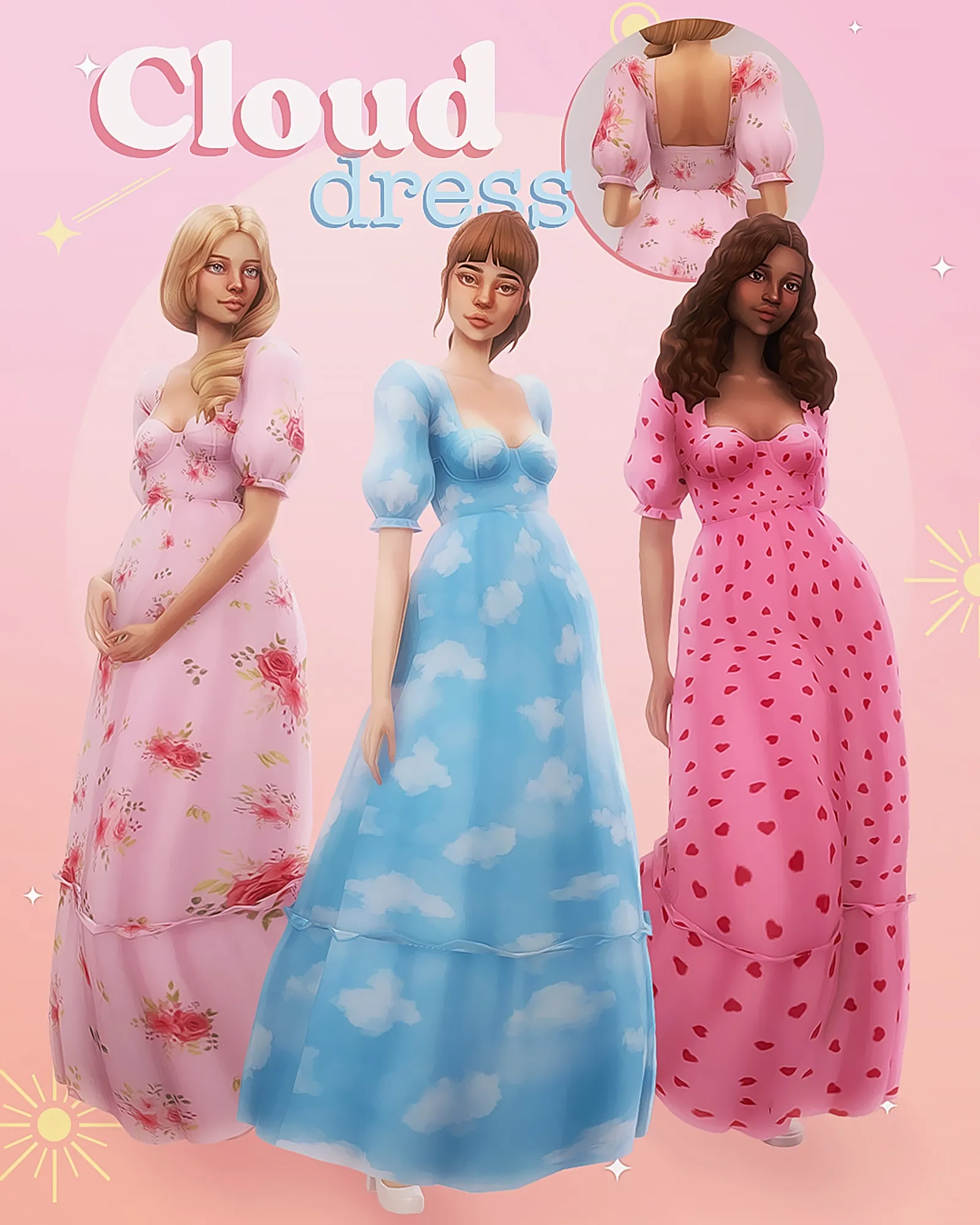 Cloud Dress | Dresses | MySims4Mods