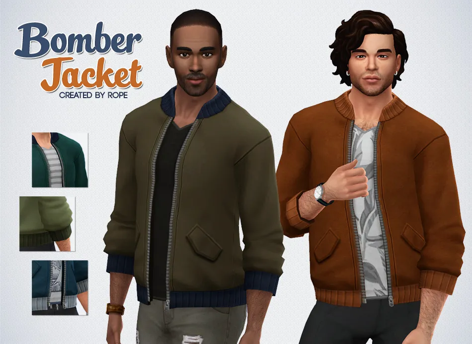 Bomber Jacket For The Sims 4 | Coats | MySims4Mods