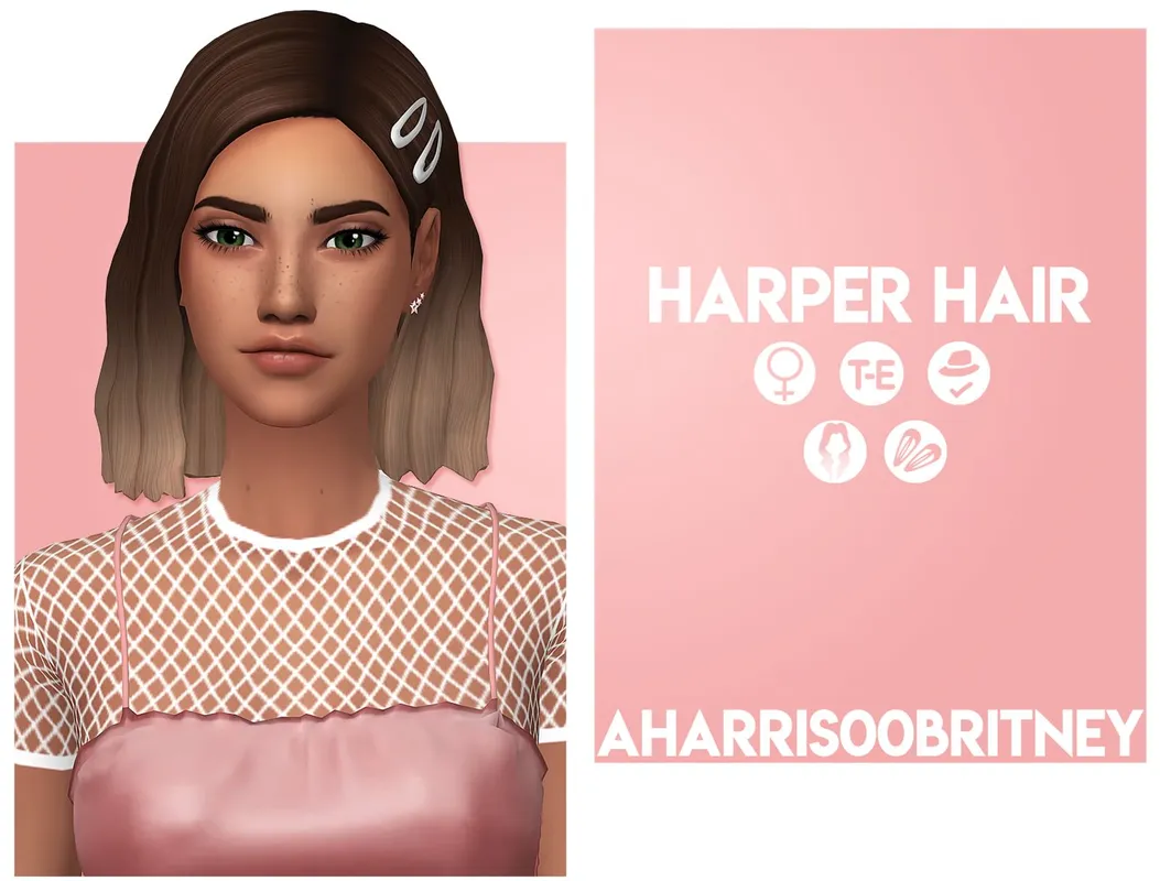 Harper Hair | Adults | MySims4Mods