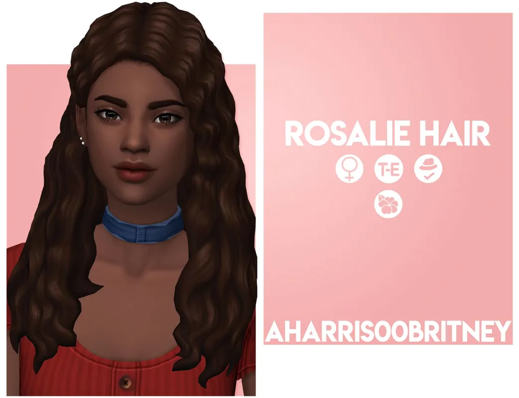 Rosalie Hair | Adults | Sims4Mods