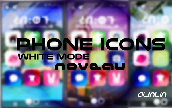 Noveau Phone Icons (White mode) The Sims 4