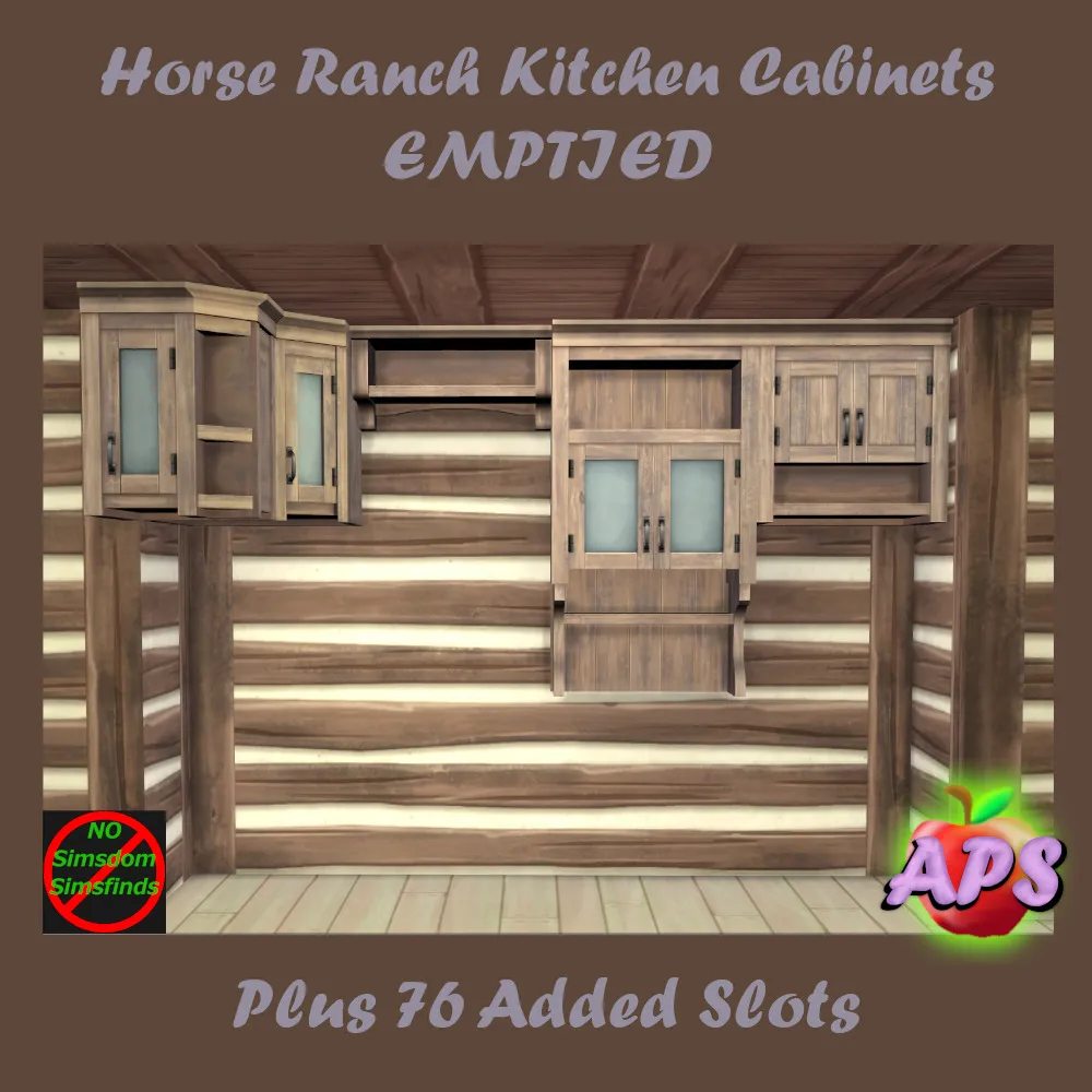Horse Ranch Kitchen Cabinets EMPTIED