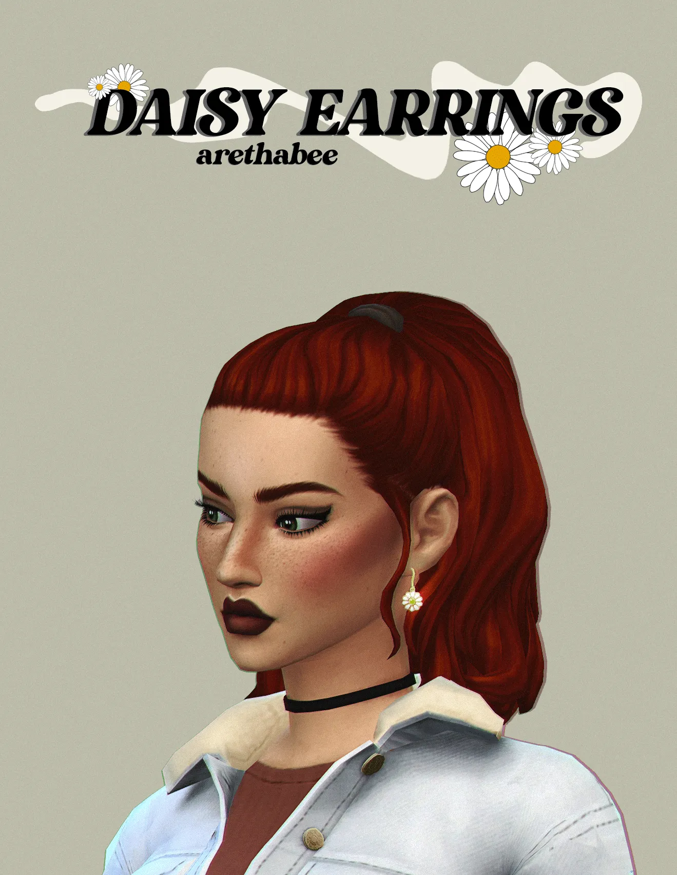 daisy earrings (patron gift)