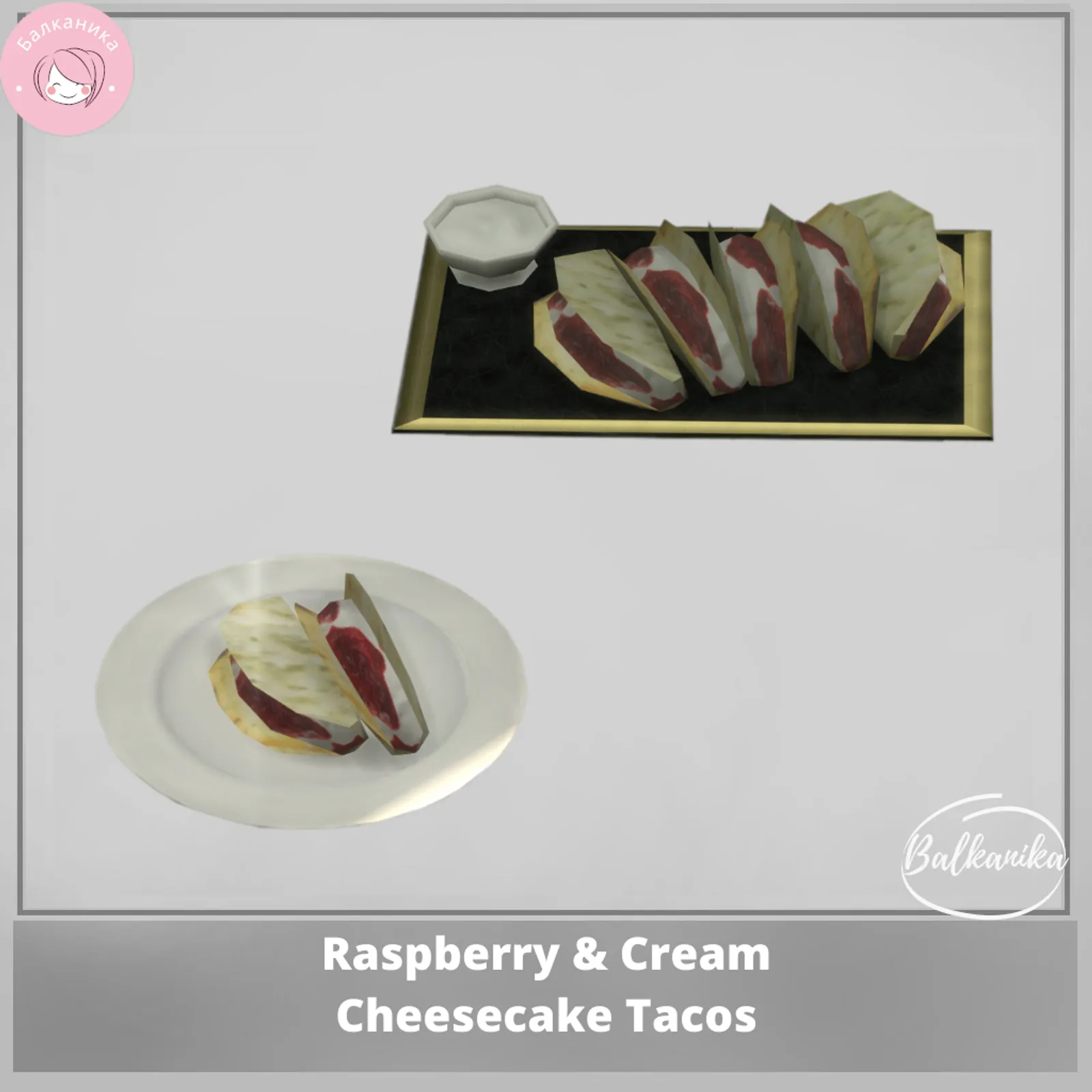 Raspberry & Cream Cheesecake Tacos