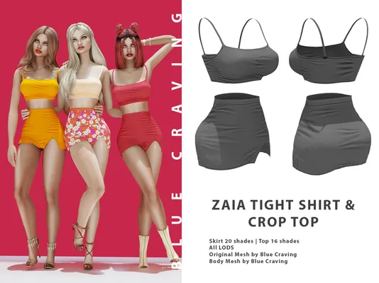 Zaia Thigh Skirt & Crop Top