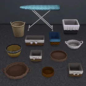 Baskets & Ironing Board Table