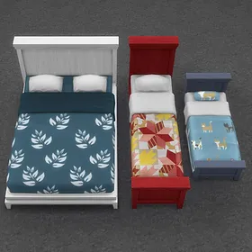 Colonial & Seaside Loner Bed Set