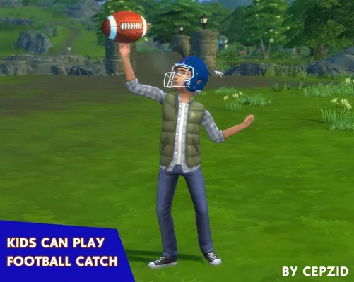 Kids Sim Can Play Catch Football