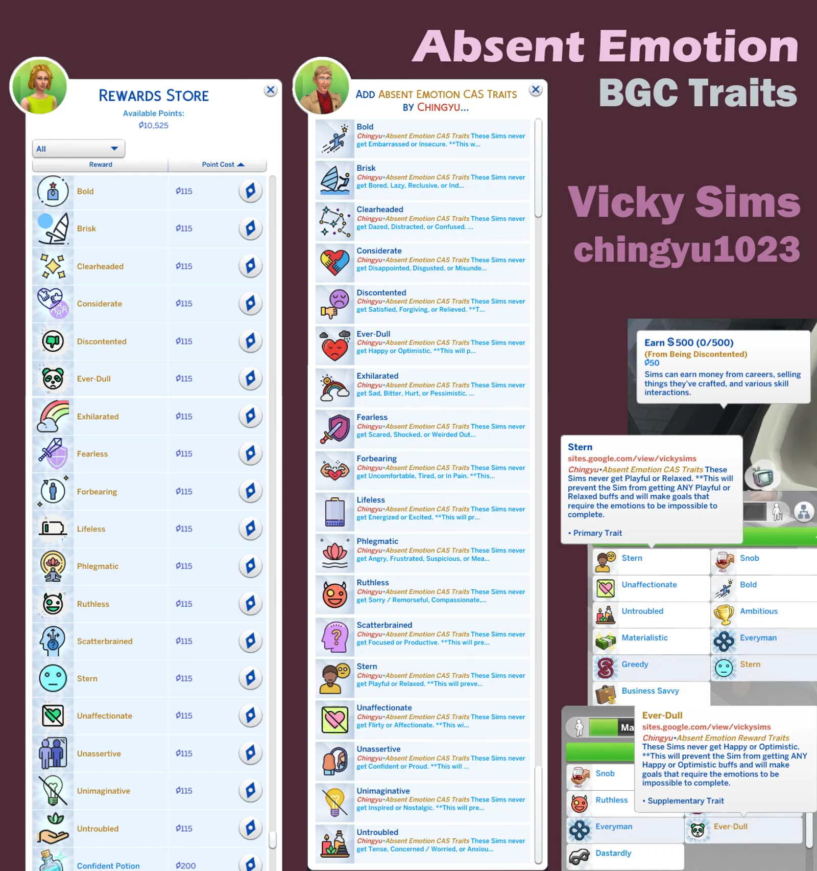 Absent Emotion Traits Pack v1.3.1