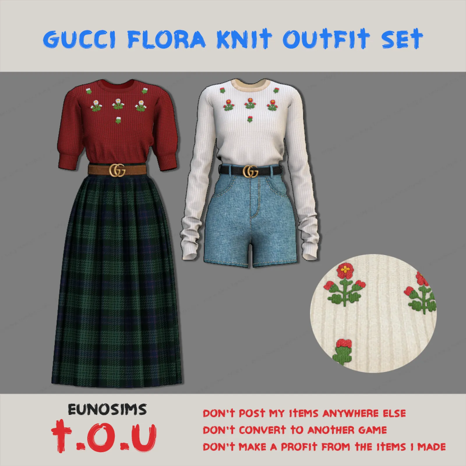 Gucci Flora knitwear outfit set