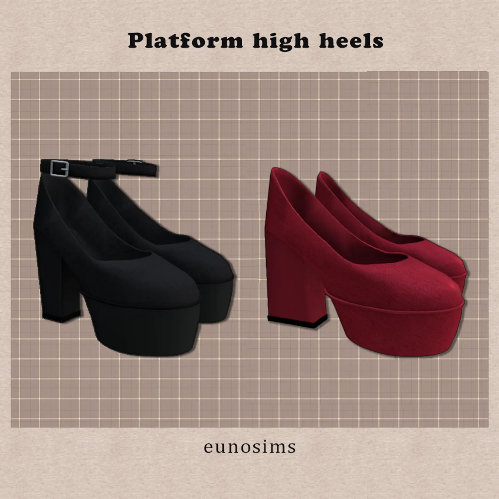 Platform high heels