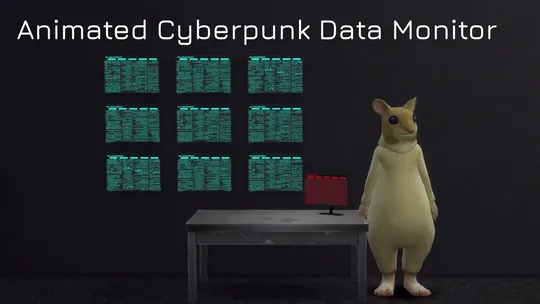 Animated Cyberpunk Data Monitor