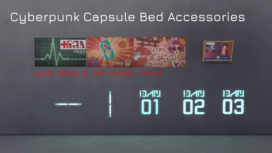 Cyberpunk Capsule Bed Accessories