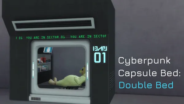 Cyberpunk Capsule Bed: Double Bed