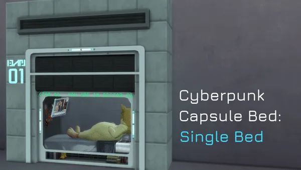 Cyberpunk Capsule Bed: Single Bed