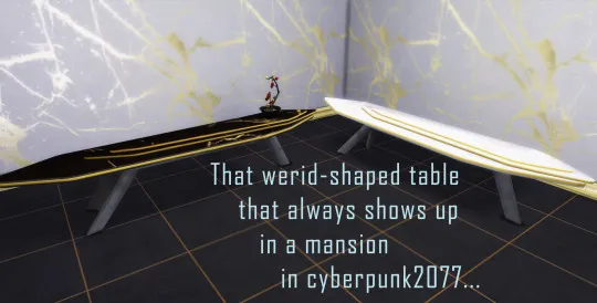 Cyberpunk mansion dining table