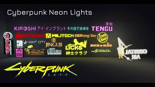 Cyberpunk Neon Lights set -22 items