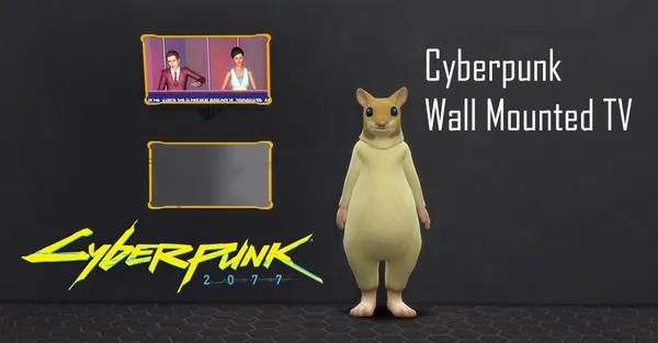 Cyberpunk Wall Mounted TV