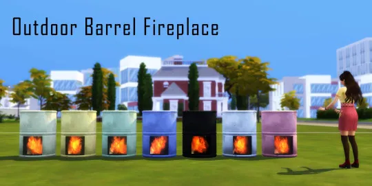 Outdoor Barrel Fireplace