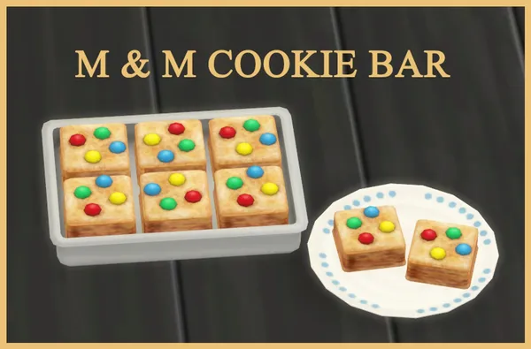 M & M COOKIE BARS