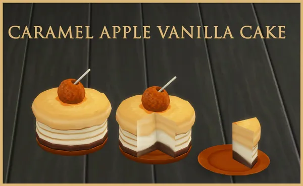 CARAMEL APPLE VANILLA CAKE