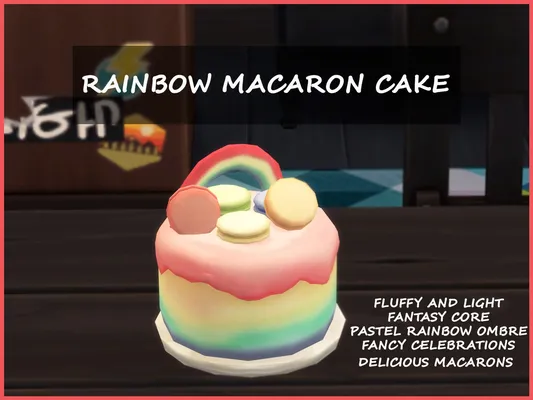 RAINBOW MACARON CAKE