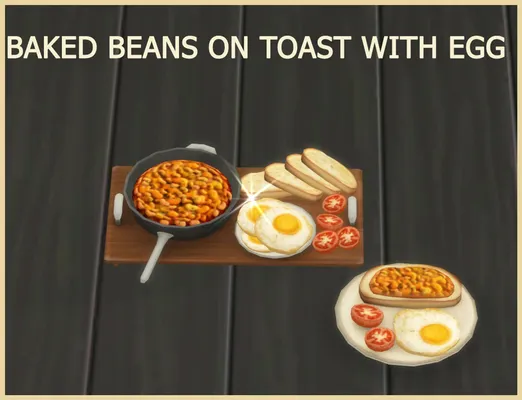 BAKED BEANS ON TOAST WITH EGG