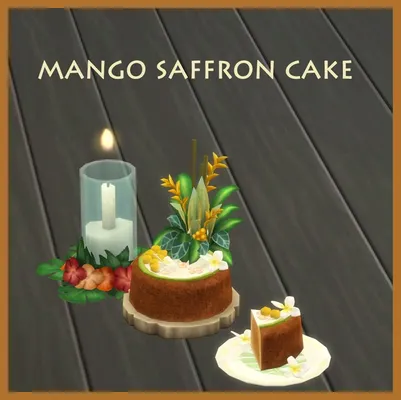 Mango Saffron Cake 