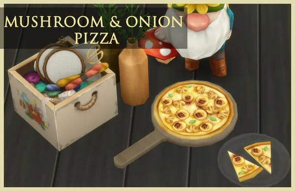 MUSHROOM AND ONION PIZZA 