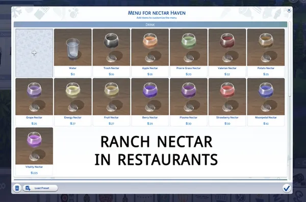 Ranch Nectar In Restaurants