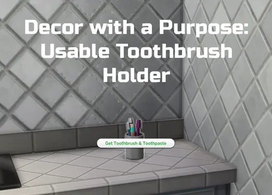 Decor With A Purpose: Usable Toothbrush Holder