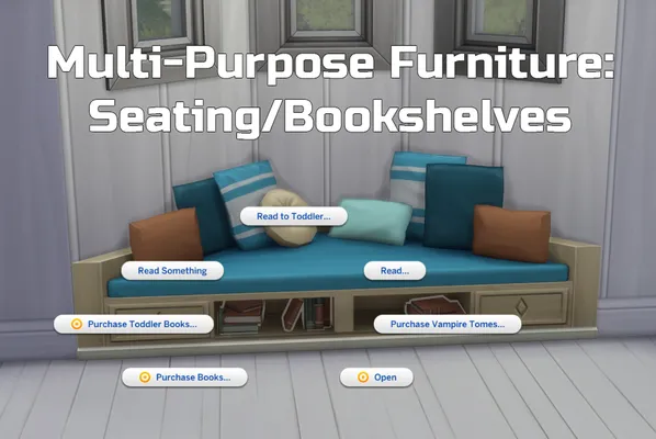 Multi-Purpose Furniture: Seating/Bookshelves
