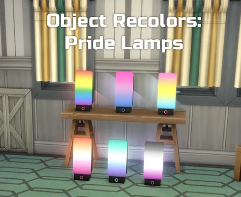 Object Recolors: Pride Lamps