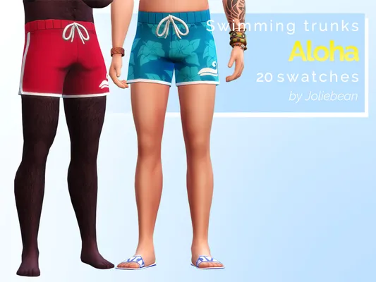 Aloha - swimming trunks in 20 swatches by Joliebean