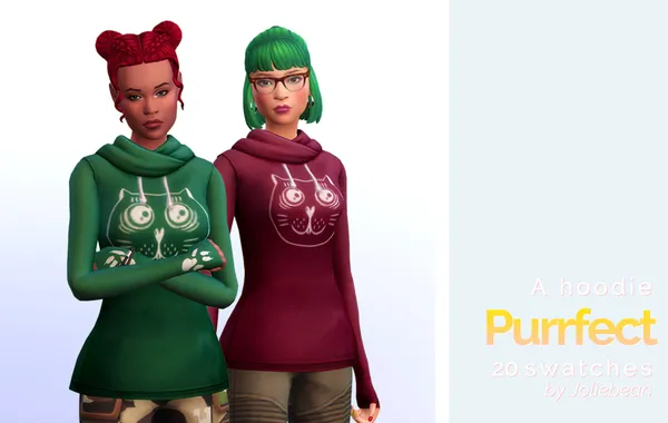 ? Purrfect - a hoodie in 20 swatches ?