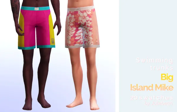 ? Big Island Mike - swimming trunks in 20 swatches ?