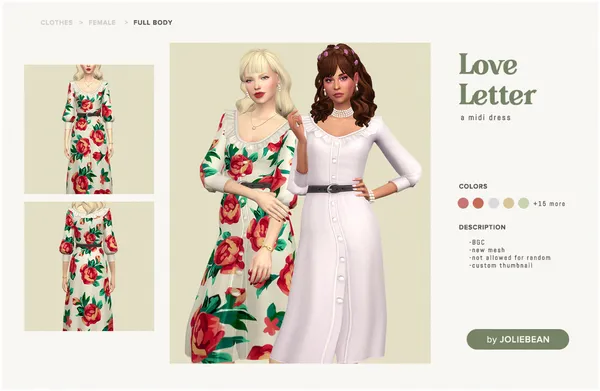 Love Letter Dress by Joliebean