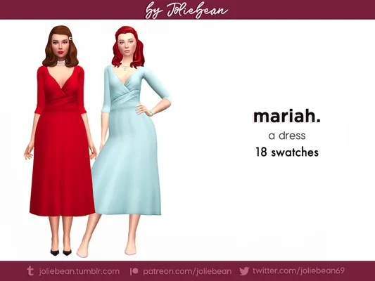 Mariah dress in 18 swatches by Joliebean