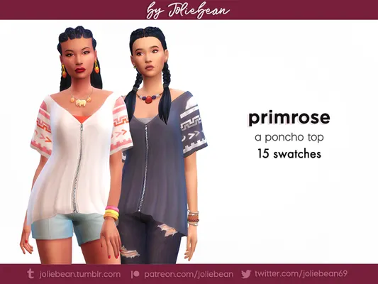 Primrose top in 15 swatches by Joliebean