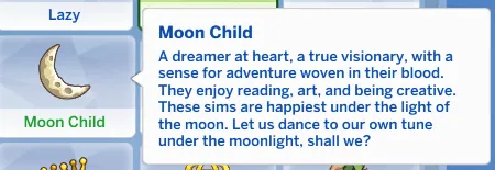 Moon Child Trait