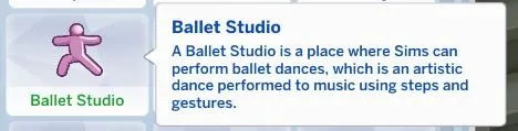 Ballet Studio Lot Trait