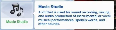 Music Studio Lot Trait