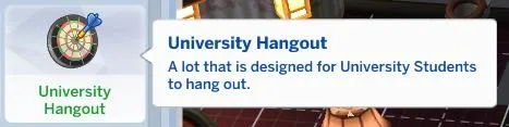 University Hangout Lot Trait