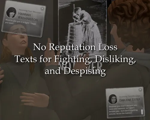 No Reputation Loss Texts for Fighting, Disliking, and Despising