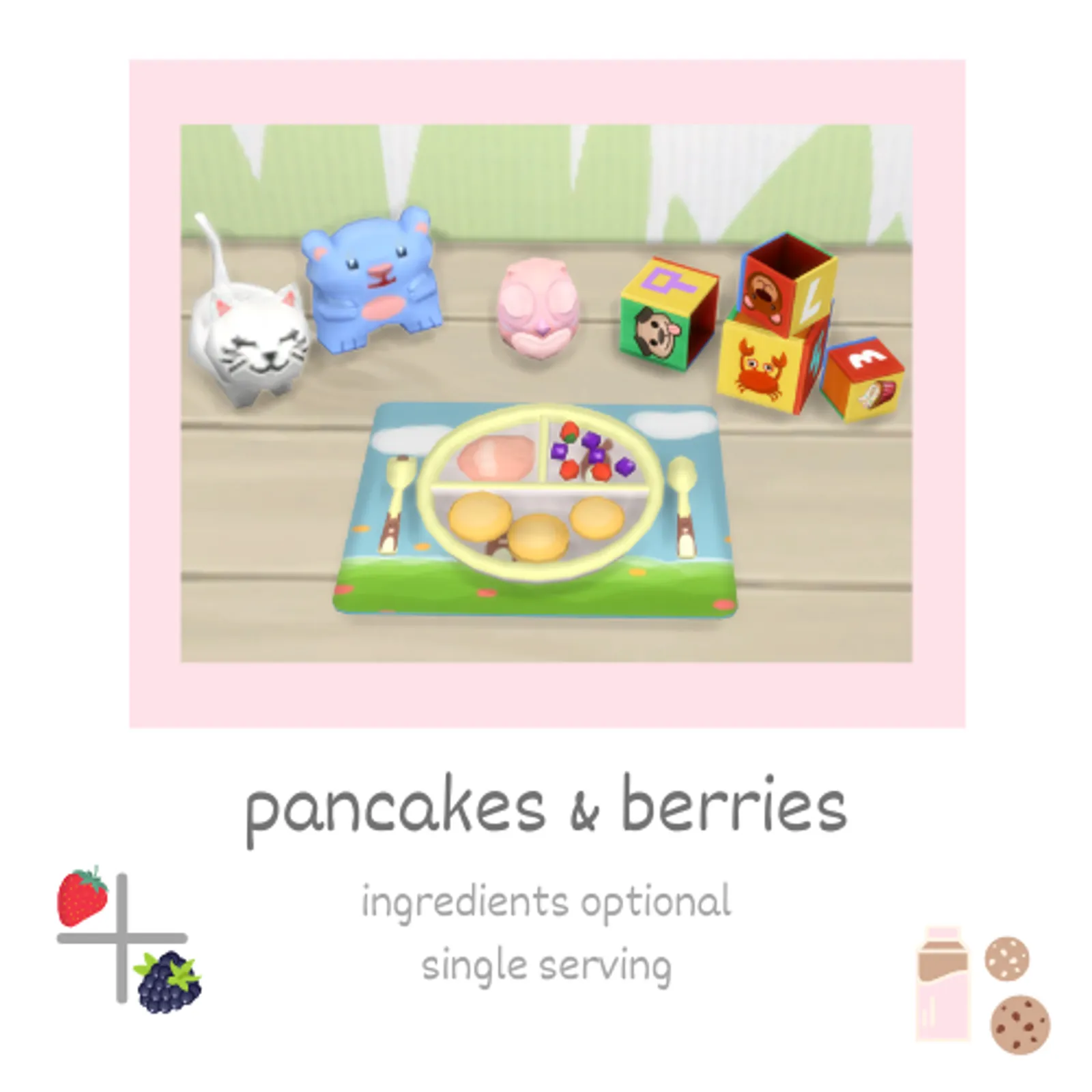 pancakes & berries