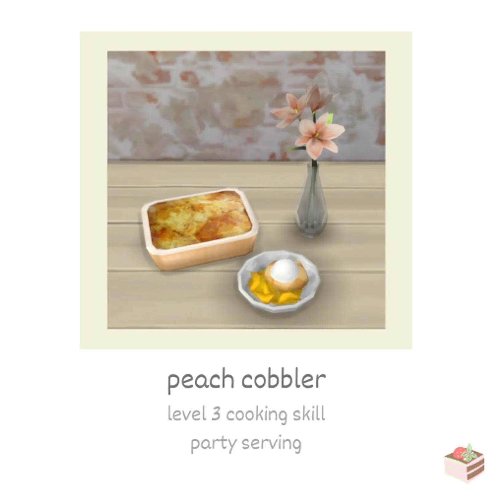 peach cobbler