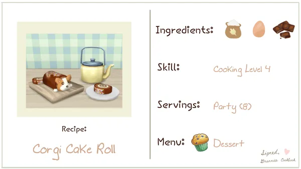 corgi cake roll